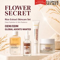 Set Perawatan Kulit Beras Fermentasi Flower Secret Hydrating Glow 4-Piece Face Care Kit - OEM/ODM & Agen Merek Global Dicari