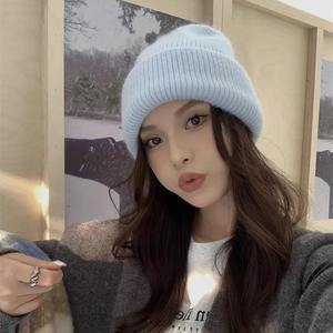 Gorro de Invierno Negro Sólido para Mujer, Gorro de Punto Suave con Puño Cortavientos para Uso Diario Informal y Fiestas, Deportes al Aire Libre - Product Image 2