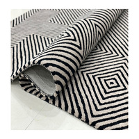 Tapis en laine tufté à la main, écologique, ignifuge, antidérapant, noir et gris, très doux, 160x230cm (5'3''x7'7''), en stock, expédition immédiate