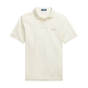 Nouveau T-shirt Classique Homme en Maille Tricotée Respirante avec Col et Poignets Côtelés en Coton, Broderie Personnalisée, Style Décontracté - Product Image 1