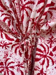 Indien fait à la main 100% coton Kfatan Robe femmes Floral Robe vêtements de nuit décontractés été printemps automne hiver plage vacances lisse - Product Image 6