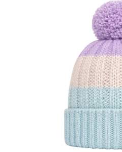 หมวกบีนนี่ไหมพรมถักลายลูกบอลปอมปอม สำหรับฤดูหนาว สีพาสเทลลาเวนเดอร์และมิ้นท์ ขอบริบ นุ่ม อุ่น ผลิตจากอะคริลิก สำหรับทุกเพศ ขายส่ง - Product Image 3