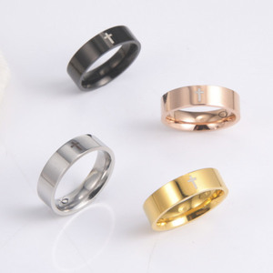 แหวนกางเขนคริสเตียนสำหรับผู้ชายเครื่องประดับทางศาสนาแบบคริสเตียนทำจากสแตนเลส - Product Image 1