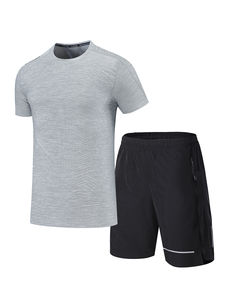 เสื้อยืดออกกำลังกายสำหรับผู้ชายและ100% ใส่ได้ทั้งชายและหญิงชุดวิ่งออกกำลังกายแขนสั้นผ้าฝ้ายระบายอากาศได้ดีพิมพ์โลโก้ได้ตามต้องการ - Product Image 4