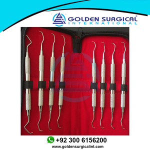 Curetas Dentales Gracey Juego de 8 Escalador Periodontal Kit de herramientas dentales Limpieza de dientes Cálculo Juego dental Instrumentos quirúrgicos - Product Image 2