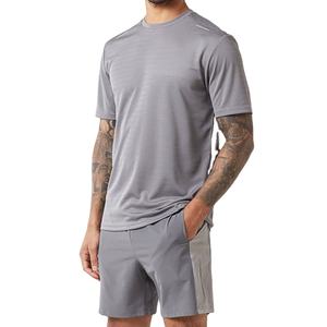 Conjuntos de pantalones cortos casuales de verano para hombre, camiseta de manga corta, pantalones cortos transpirables, conjunto deportivo de algodón de 2 piezas para hombre - Product Image 1