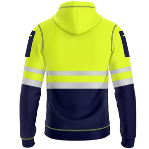 Venta al por mayor de color personalizado frente de alta visibilidad de construcción de ropa de trabajo de los hombres con capucha transpirable precio barato de alta calidad de los hombres de capucha - Product Image 2