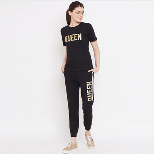 100% ensembles de deux pièces d'été personnalisés T-shirt et pantalon de haute qualité pour les femmes motif solide pour la salle de sport et les vêtements de Fitness - Product Image 4