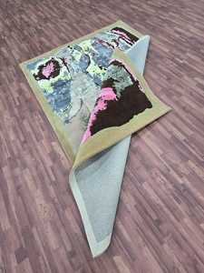 Juego de alfombras y alfombras de lana con mechones hechos a mano orientales tradicionales de Catherine, tamaño de habitación personalizable de lana 100% disponible - Product Image 6