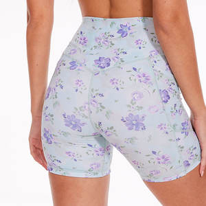 Ropa deportiva de verano para mujer, conjunto estampado que absorbe la humedad, conjunto de Yoga de entrenamiento de alta elasticidad, ropa deportiva para mujer, pantalones cortos deportivos - Product Image 6