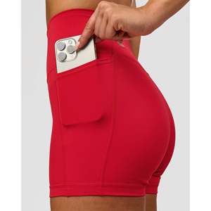 Shorts ultra taille haute à 4 poches pour femme Fusion - Rouge vif - Product Image 3