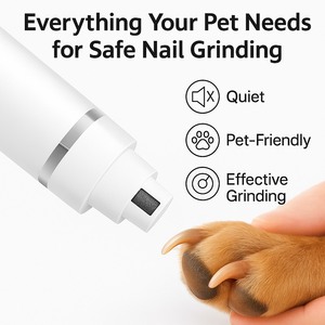 5-en-1 Chien Chat Pet Cheveux Toilettage Tondeuses Nail Grinder Kit Multi Tête Remplaçable Électrique À Faible Bruit Tondeuse USB Portable - Product Image 4