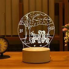 Luz de noche de acrílico personalizada con base Lámpara LED personalizada Luz de noche para dormitorios Ocasión de regalo única Iluminación personalizable - Product Image 6