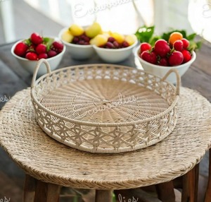 ถาดหวายที่มีลวดลายทอสำหรับโรงแรมร้านอาหารคาเฟ่และสะสม - Product Image 3