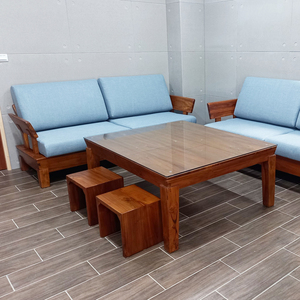 Taburete de teca nórdico Chic con forma de U invertida para restaurante, comedor y sala de estar, muebles de patio al aire libre - Product Image 4