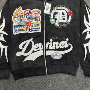 Top à la mode meilleures ventes hommes lavage à l'acide à capuche 100% coton Streetwear Service OEM avec un faible quantité minimale de commande hommes lavage à l'acide à capuche - Product Image 4