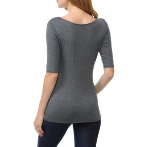 Camisetas de Mujer de Manga Corta con Cuello Redondo, Estilo Simple y Liso, Perfectas para Venta al por Mayor, Suministro Directo de Fábrica - Product Image 4