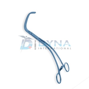 Abrazadera de Aorta Cooley de alta calidad de acero inoxidable Mordazas atraumáticas Vástagos curvos Titanio 10,5 "(26,5 cm) - Product Image 1