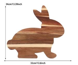 Articles populaires Planche à découper en bois en forme de lapin Plateau de service Articles de cuisine Durable Passe au lave-vaisselle Décoration de Pâques - Product Image 5