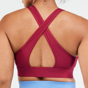 Sujetador Deportivo de Yoga para Mujer con Tela Transpirable, Relleno Extraíble, Logotipo Frontal - Soporte Medio, Ropa Deportiva - Product Image 4