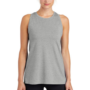 Débardeur en coton et polyester blanc Performance pour femmes personnalisé - Product Image 4