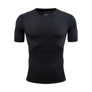 2025 chemises de Compression sport collants à séchage rapide Polyester Spandex vêtements de Fitness élastique à manches courtes vêtements de sport vêtements de sport hommes - Product Image 6