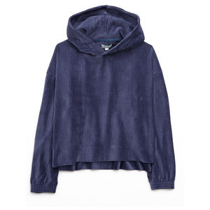 Sudadera con capucha de terciopelo de peso pesado personalizada al por mayor 2025 para mujer, Top recortado con capucha de alta calidad para la temporada de invierno - Product Image 4