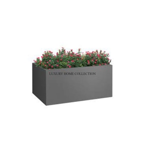 Elegant Modern Black Metal Planter with Matte Finished for Contemporary Indoor Home <b>Garden</b> Decoration and Stylish Patio Decor - Product Image 1