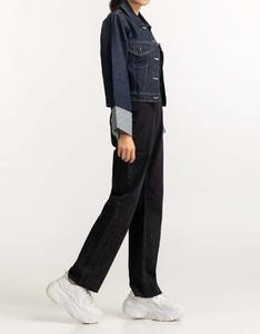 High Quality Breathable Raw Canvas Printed Denim Jacket <b>Women</b> Classic Quilted Genuine Leather Custom Label OEM Factory Wholesale - Product Image 5