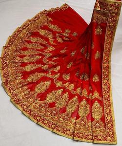 Ethnic Silk Garment Embroidery Lace Border <b>Indian</b> Saree Low Price Party Wear Stone Work Chiffon <b>Fabrics</b> Washable Luxury Blouse - Product Image 1