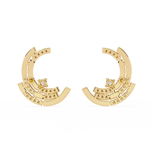 Brilliant 18K Gold Earring with Lab-Grown Diamond Premium Diamond Earrings - Product Image 3