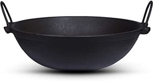 Personalizado sostenible redondeado Kadhai brillante acabado comida cocina equipo Metal Kadhai para uso diario artículo para Cocina - Product Image 4