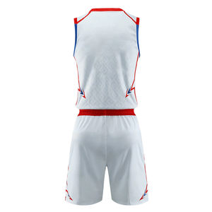 Ventes en gros à prix réduit, uniformes de basket-ball pour hommes, impression par sublimation, vêtements personnalisés avec logo d'équipe, sans manches - Product Image 3