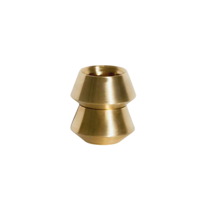 Ensemble de 2 bougeoirs en laiton finition or brillant pour la décoration de la maison, des mariages, des tables de Noël - Product Image 1