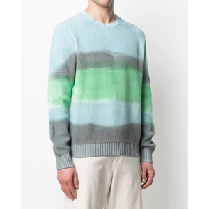 OEM ODM Custom Made Knitting <b>Sweater</b> <b>White</b> Long Stripe <b>Sweater</b> Designer Mohair Wool <b>Sweater</b> Best for winter - Product Image 2