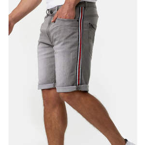 Pantalones Cortos de Mezclilla para Hombre, Color Gris, Lisos, Holgados, de Algodón, para Verano, Marca de Ropa, OEM - Product Image 3