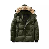 Chaqueta de lona acolchada para hombre con logo frontal personalizado, abrigo de invierno cálido con cuello alto, cremallera, impermeable, cortavientos, acolchado tipo burbuja para esquí