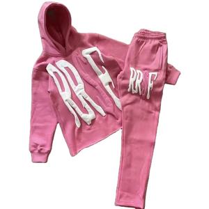 ชุดวอร์มสเวตสูทลายพิมพ์พัฟฟ์ ล้างสีแบบแอซิด คุณภาพสูง ผลิตตามสั่ง พร้อมโลโก้ 100% ผ้าฝ้าย ราคาขายส่ง สำหรับผู้ชาย - Product Image 3