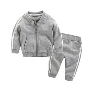 Ropa de moda para niños, Chaqueta de algodón con cremallera, pantalones, 2 uds., chándal para niños pequeños, conjunto de ropa para niños, chándal para invierno - Product Image 1