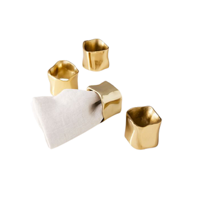 Lot de 4 ronds de serviette en aluminium Design tendance Anneaux en papier de soie de taille personnalisée à des prix abordables - Product Image 1