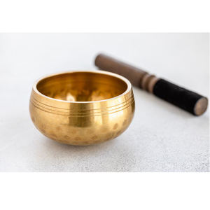Bol chantant en laiton pur conception martelée ronde guérison méditation chant Chakra bol mantra spirituel bols de prière religieux - Product Image 3