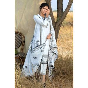 Conjunto de Traje de 3 Piezas Bordado para Mujer con Dupatta de Algodón Bordado PM-62051 - Product Image 6