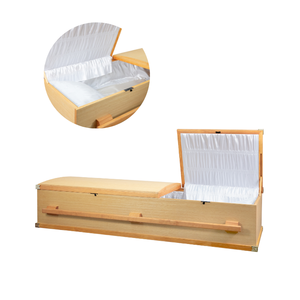 Fast Delivery Customized Wooden Coffin for Adults Manufacturer's Metal Casket <b>Funeral</b> <b>Supplies</b> Made in Vietnam - Product Image 5