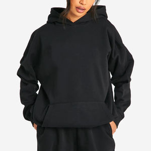 Sudadera con capucha de gran tamaño personalizada para mujer, Material de algodón 100% en blanco, ropa de calle ligera de secado rápido, Sudadera con capucha OEM - Product Image 3