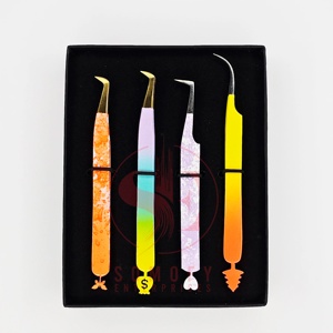 Nouveauté : Pince à épiler professionnelle en acier inoxydable pour extensions de cils faites à la main, qualité supérieure - Product Image 1