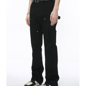 Personnalisé Rétro pour Hommes Denim Hommes Jeans Pantalon Loose Fit Coton Marron Jambe Droite Baggy Jeans pour Hommes Menuisier Style Denim Jeans - Product Image 2