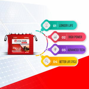 VOLTAIK 12V240AhC10 <b>Batteries</b> <b>For</b> Solar System Inverter Power Pack Tall-Format Power Cell High-Efficiency <b>Backup</b> Unit Heavy-Duty - Product Image 3