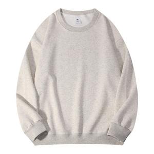 2024 sweat-shirt en coton biologique de luxe col montant de haute qualité Logo personnalisé col rond surdimensionné pour la saison d'automne - Product Image 3