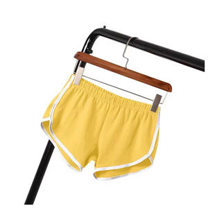 Custom Logo High Waist Summer Running Workout Gym Plain Blank Beige Fleece Cotton Women Sweat <b>Shorts</b> - Product Image 6