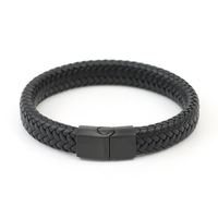 Bijoux pour hommes Cadeaux de mode pour hommes Fils Papa Frère Bracelet en cuir pour la fête des pères Saint-Valentin Noël Anniversaire Diplôme